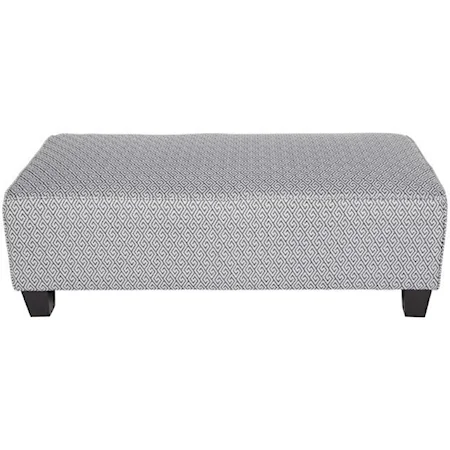 Contemporary Ottoman with Tapered Legs